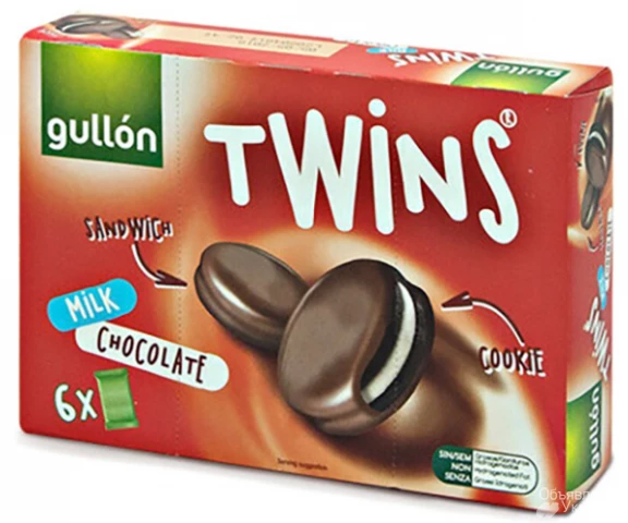 Фото Печенье GULLON Twins шоколадное 252 г