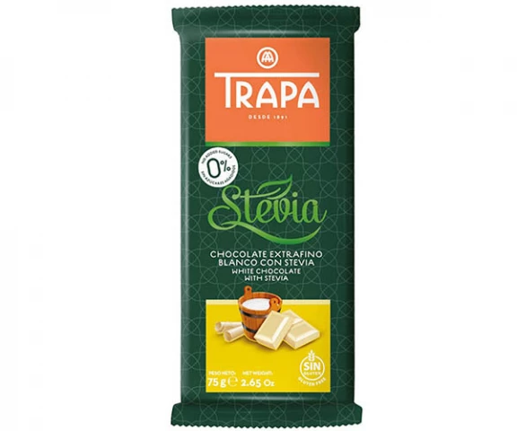 Фото Шоколад Trapa Stevia белый 75 г