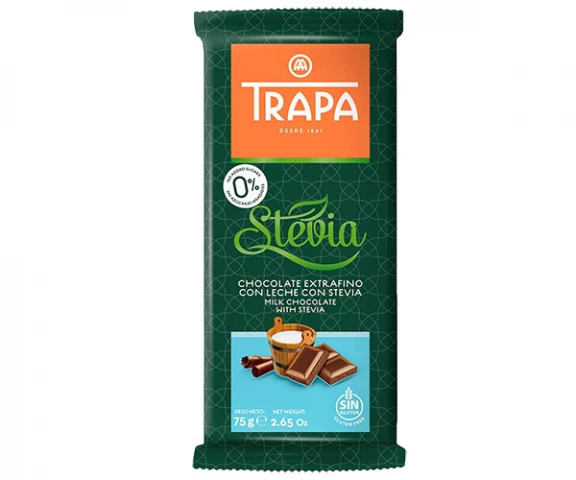Фото Шоколад Trapa Stevia молочный 75 г