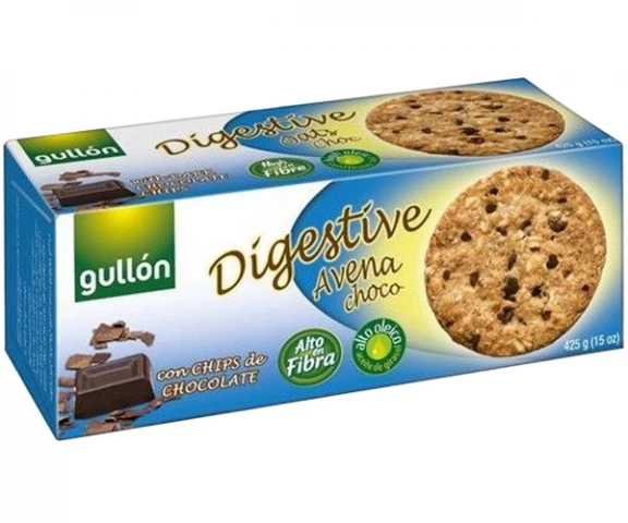 Фото Печенье GULLON Digestive овсяное с шоколадной крошкой 425 г