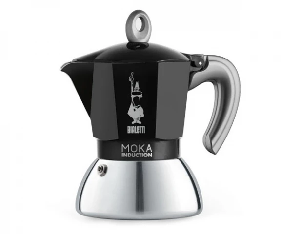 Фото Гейзерная кофеварка Bialetti Moka Induction Black на 2 чашки 90 мл