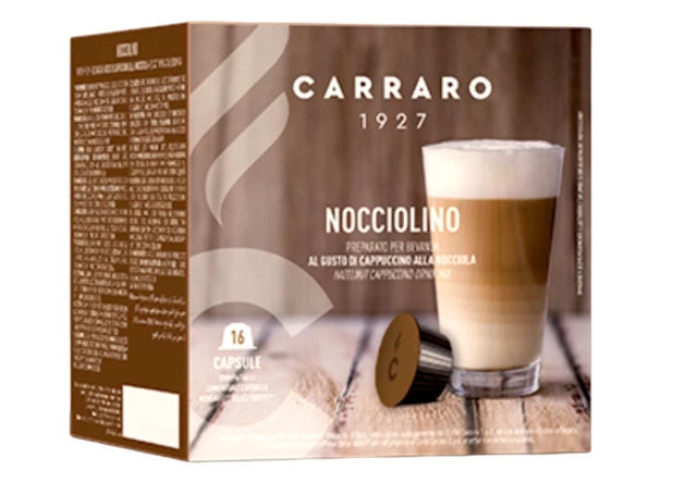 Фото Кофе в капсулах Carraro Dolce Gusto Nocciolino Hazelnut cappuccino 16 шт