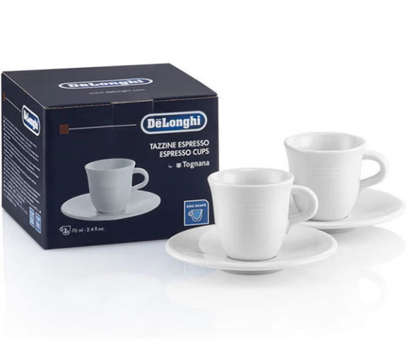 Фото Набор чашек Delonghi Ceramic Espresso 2 шт х 70 мл (DLSC308)