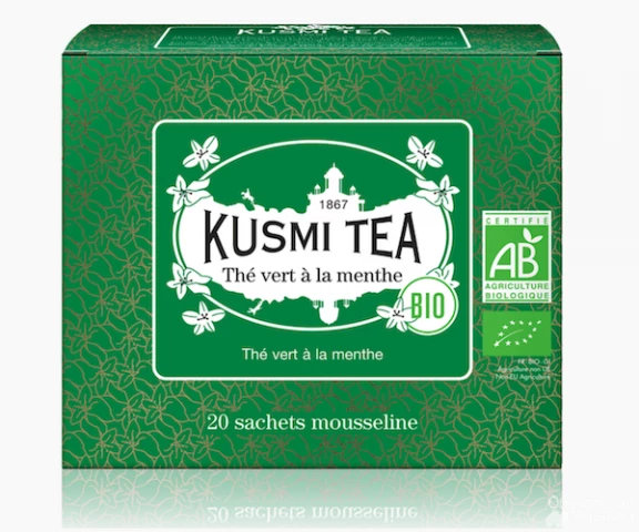 Фото Зеленый чай органический Kusmi Tea Spearmint в пакетиках 20 шт