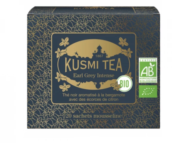 Фото Черный чай органический Kusmi Tea Earl Grey Intense в пакетиках 20 шт