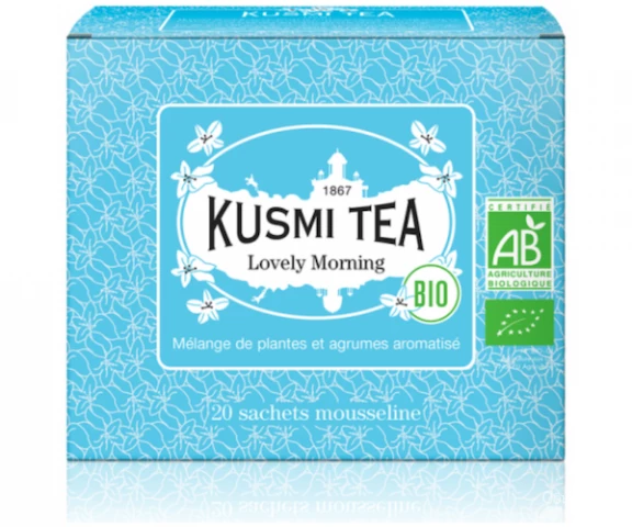 Фото Зеленый чай органический Kusmi Tea Lovely Morning в пакетиках 20 шт