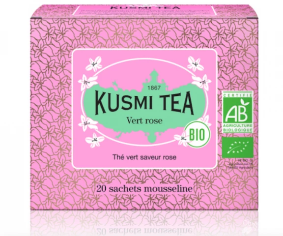 Фото Зеленый чай органический Kusmi Tea Green Rose в пакетиках 20 шт