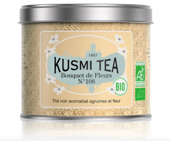 Фото Черный чай органический Kusmi Tea Bouquet of Flowers N° 108 ж/б 100 г