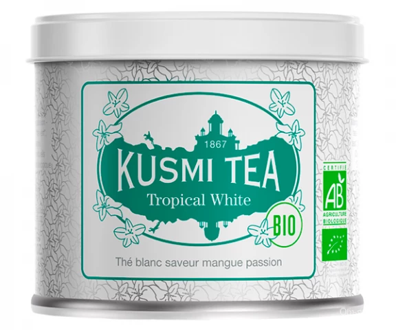 Фото Белый чай органический Kusmi Tea AquaExotica ж/б 90 г