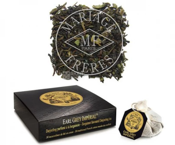 Фото Черный чай Mariage Freres Earl Grey Imperial в пакетиках 30 шт