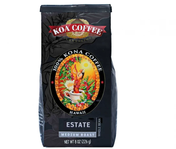 Фото Кофе Koa Coffee 100% Kona Coffee Hawaii Estate Medium в зернах 226 г