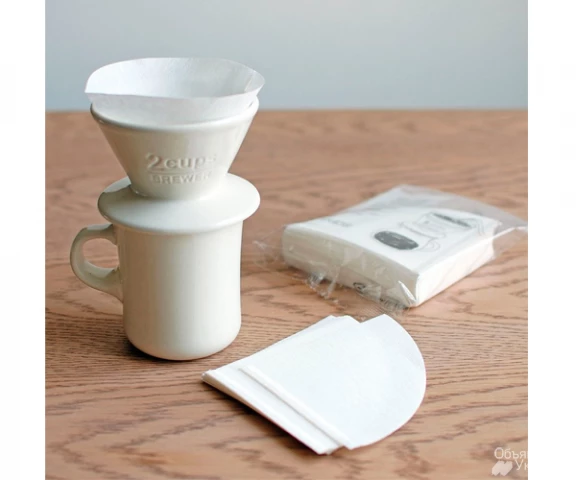Фото Бумажные фильтры Kinto Slow Coffee Style белые на 4 чашки 60 шт