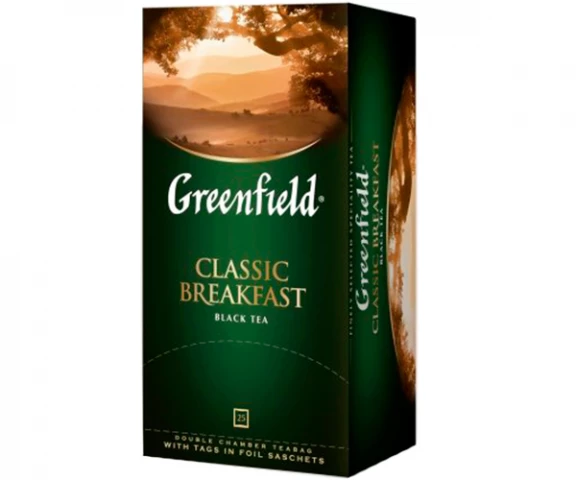 Фото Черный чай Greenfield Classic Breakfast - Классический завтрак в пакетиках 25 шт