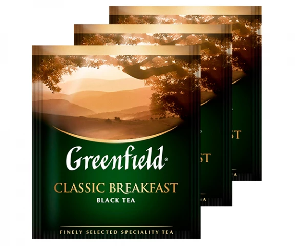 Фото Черный чай Greenfield Classic Breakfast - Классический завтрак в пакетиках 100 шт