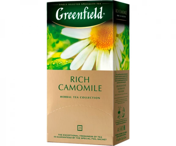 Фото Травяной чай Greenfield Rich Camomile - Богатая ромашка в пакетиках 25 шт