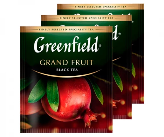 Фото Черный чай Greenfield Grand Fruit - Гранат в пакетиках 100 шт