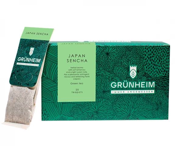 Фото Зеленый чай Grunheim Japan Sencha в пакетиках 20 шт