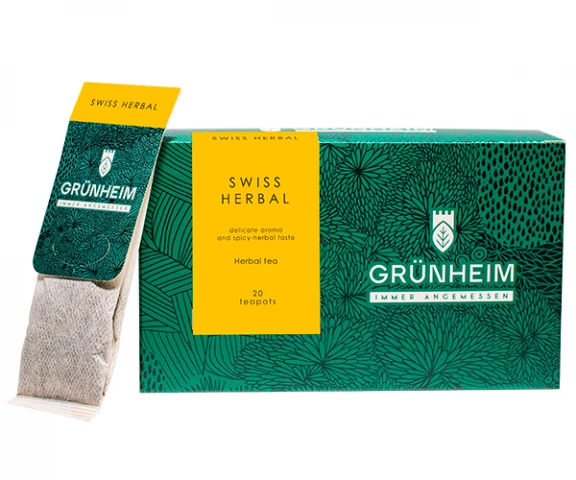 Фото Травяной чай Grunheim Swiss Herbal в пакетиках 20 шт