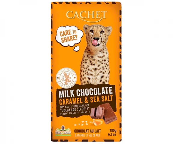 Фото Молочный шоколад Cachet Tanzania Карамель и Морская Соль 180 г