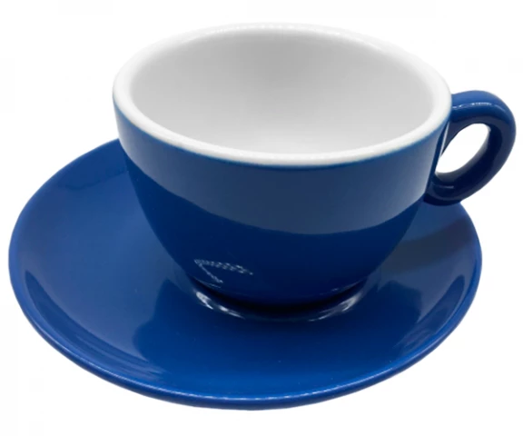 Фото Чашка с блюдцем для эспрессо INKER Luna (70мл/12см) electric blue
