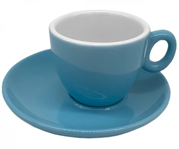 Фото Чашка с блюдцем для эспрессо INKER Luna (70мл/12см) blue
