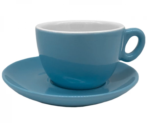 Фото Чашка с блюдцем для американо INKER Luna (170мл/14см) blue
