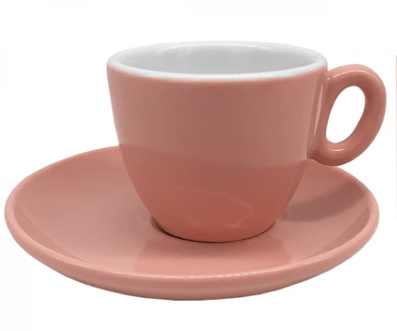 Фото Чашка с блюдцем для эспрессо INKER Luna (70мл/12см) pink