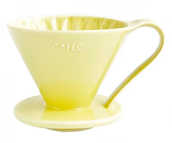 Фото Пуровер CAFEC керамический V60 Arita Ware Yellow на 1-4 чашки