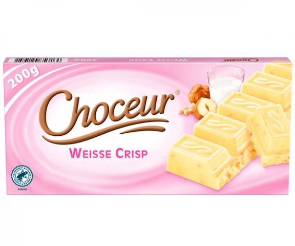 Фото Белый шоколад Choceur Crisp рисовые хлопья и фундук 200 г