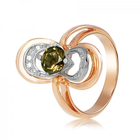 Фото Золотое кольцо с раухтопазом 