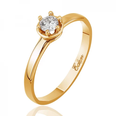Фото Золотое кольцо с бриллиантом в стиле 