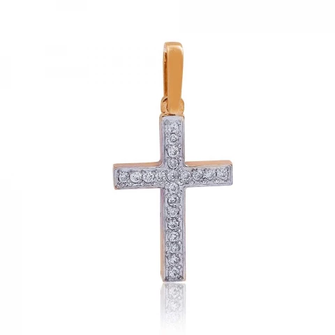 Фото Золотой декоративный крест с бриллиантами, КР7136