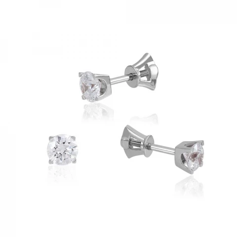 Фото Серьги-пусеты с камнями SWAROVSKI Zirconia 