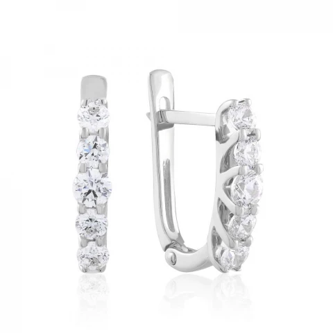 Фото Серьги из белого золота с камнями SWAROVSKI Zirconia 