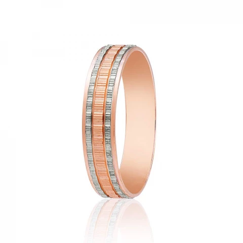 Фото Обручальное кольцо, протекторное, комбинированное золото, КОА006
