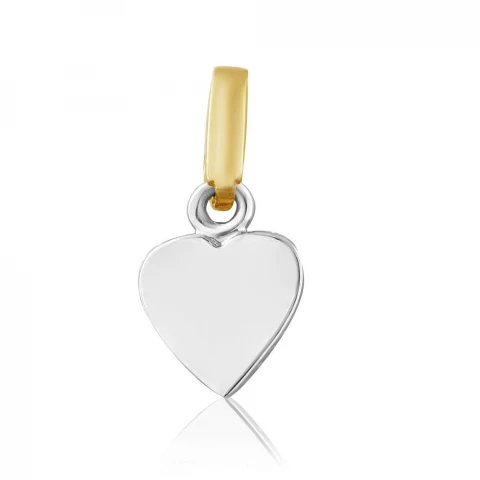Фото Подвес из желтого золота с сердцем из белого в стиле Tiffany, П2061/2