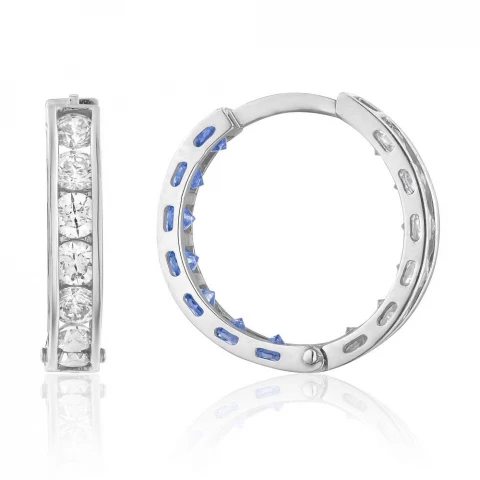 Фото Серьги-кольца с камнями SWAROVSKI Zirconia, 