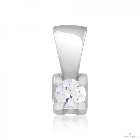 Фото Подвеска П4129/1SW с камнем SWAROVSKI Zirconia, белое золото