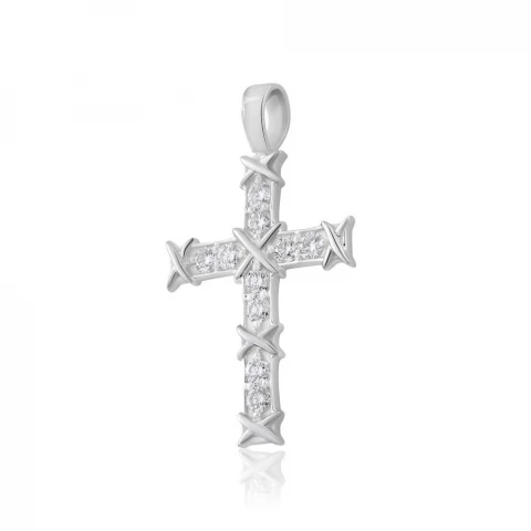Фото Крест из белого золота с бриллиантами в стиле Тиффании, КР7165/1