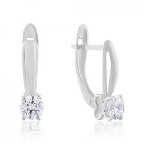 Фото Серьги из белого золота с камнями SWAROVSKI Zirconia  