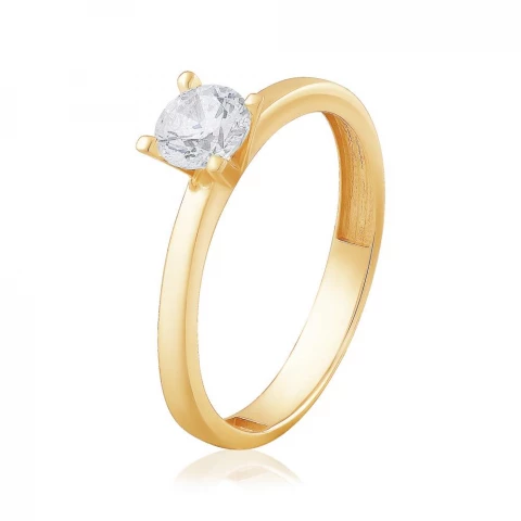 Фото Золотое кольцо с камнем SWAROVSKI Zirconia, КД4218SW