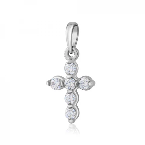Фото Декоративный крест из белого золота с бриллиантами, КР7168/1
