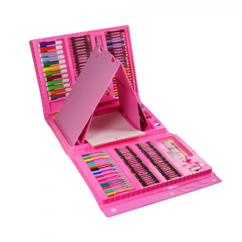 Фото Набор для рисования Supretto в кейсе 176 предметов, розовый (5825-1)