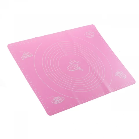 Фото Коврик-подложка Supretto для раскатывания теста 40х50 см, розовый (4769)