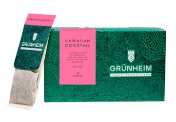 Фото Чай фруктовый пакетированный Grunheim Hawaiian Cocktail 20 шт