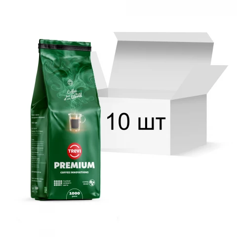 Фото Ящик кофе в зернах Trevi Premium 1 кг х 10 шт