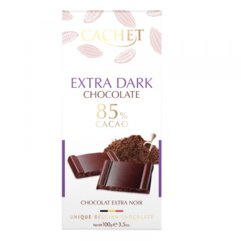 Фото Шоколад черный Cachet Extremely 85% какао 100 г