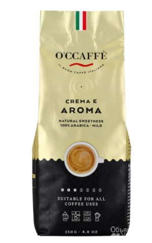 Фото Кофе в зернах O'CCAFFE Crema e Aroma  250 г