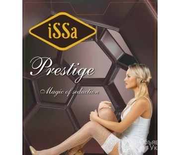 Фото Колготки ISSA PLUS Prestige Сетка  3/4 белый