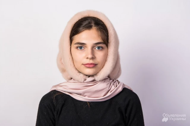 Фото Женский норковый платок на голову
